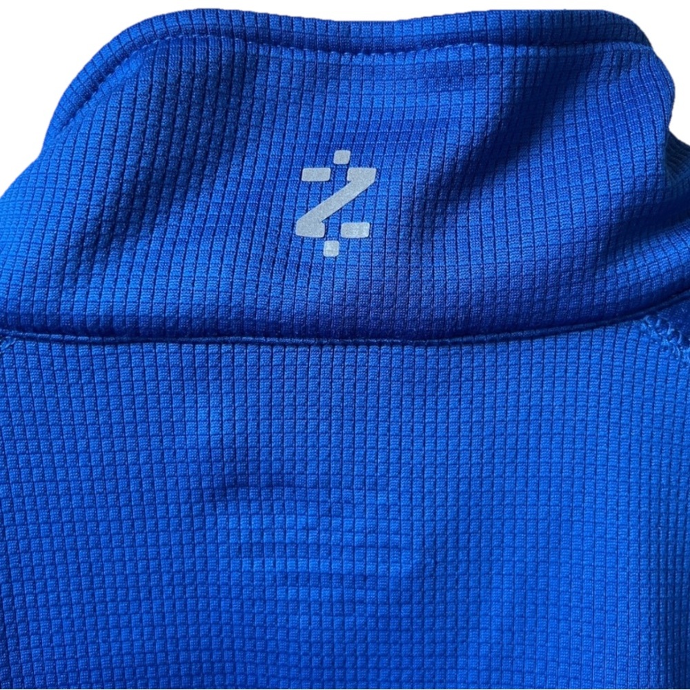 IZOD Men’s Perform•X Bright Blue Waffle Grid Full Zip Jacket XL Chest Pocket EUC - Picture 3 of 7